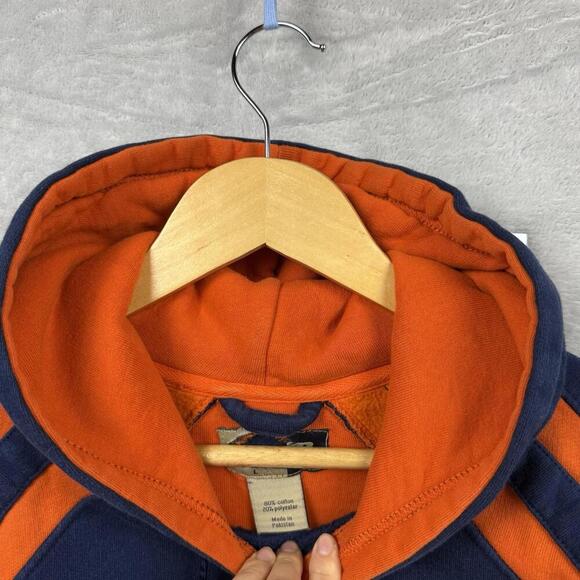 VTG Auburn University Hoodie Navy Orange Pullover Size L NCAA Tigers Y2K College - Picture 6 of 8